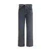 Agolde Blue Jeans With Front-fold Design And Logo Patch On The Rear In Black