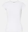 Agolde Bryce Cap Sleeve Tee In Cholla In White