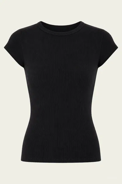 Agolde Edison Tee In Black In Blue