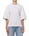 Agolde Ellery Cinched Back Tee In White