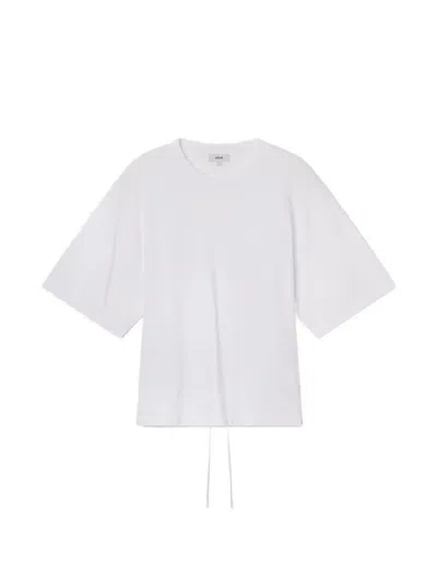 Agolde Ellery Lace-detail Cotton T-shirt In White