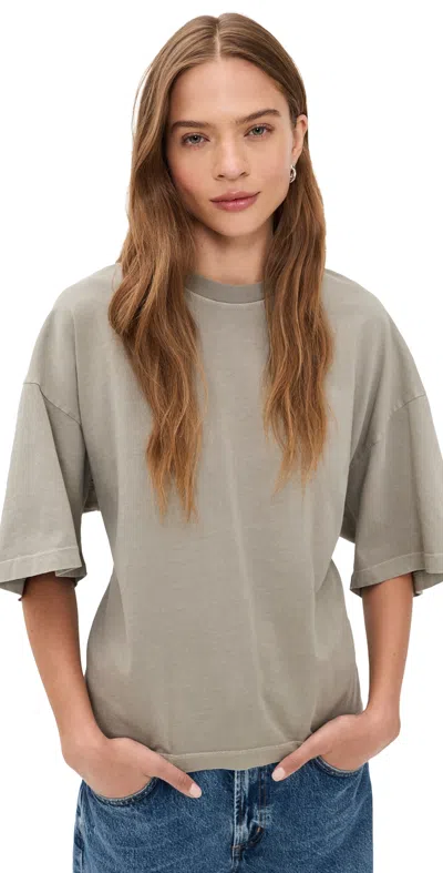 Agolde Ellery Tee Drab In Gray