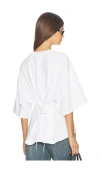 Agolde Ellery Cinched Back Tee In White