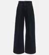 Agolde Ellis Wide-leg Jeans In Black