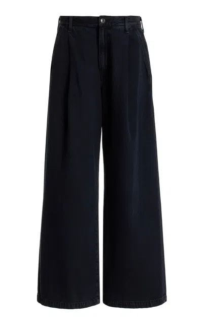 Agolde Ellis Wide-leg Jeans In Black