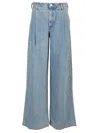 Agolde Ellis Wide-leg Jeans In Blu Denim Chiaro