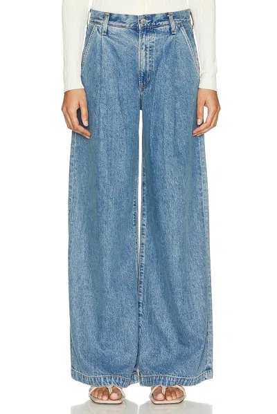 Agolde Ellis Wide Leg Trouser In Baffle In Multi