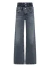 Agolde Blue Recycled Cotton Straight-leg Jeans In Blue