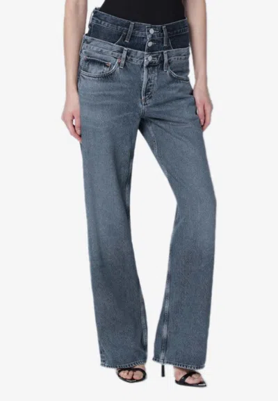 AGOLDE ELSON DOUBLE WAISTBAND JEANS