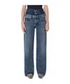 Agolde Elson Layered Straight-leg Jeans In Gray