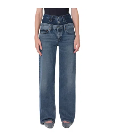 AGOLDE AGOLDE ELSON DOUBLE-WAISTED JEANS