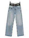 Agolde Belt Loop Jeans In Blue