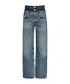 Agolde Elson Layered Straight-leg Jeans In Multi