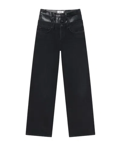 Agolde Elson Straight Leg Jeans In Black