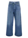 Agolde 'emmi' Blue Five Pocket Jeans With Thin Waist Belt In Blue