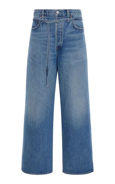 AGOLDE EMMI STRETCH LOW-RISE WIDE-LEG JEANS