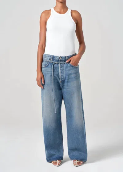 Agolde Emmi Wide Leg Jeans In Intuition In Multi
