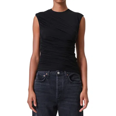 AGOLDE AGOLDE ESTER RIB RUCHED TANK
