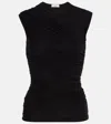 Agolde Ester Twist Tank Top In Black In Black