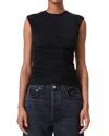 Agolde Ester Twist Tank Top In Black In Black