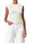 Agolde Ester Twist Tank Top In Warm Cream In White