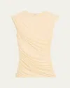 Agolde Ester Twist Tank Top In Oat Milk
