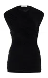 Agolde Ester Twist Tank Top In Black In Black