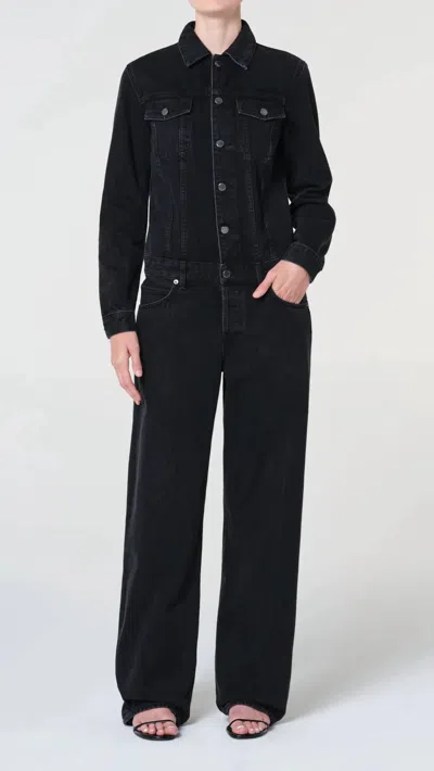 Agolde Esther Jumpsuit In Raven In Multi
