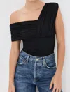 Agolde Etienne Thong Bodysuit In Black