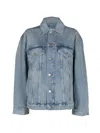 Agolde Long-sleeve Denim Jacket In Blue