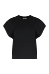 Agolde Exaggerated Balloon Sleeve T-shirt For Effortless Style In Black