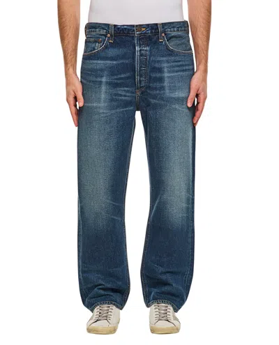 AGOLDE AGOLDE FADED BLUE STRAIGHT-LEG 90'S JEANS