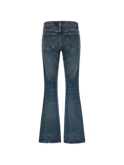 Agolde Faded Flared Jeans In Blue