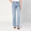 Agolde Faded Light Blue Jeans In Regenerated Denim