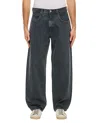 Agolde Faded Relaxed Wide-leg Fusion Jeans In Black