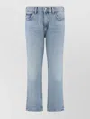 Agolde Faded Wash Straight Leg Jeans In Blue