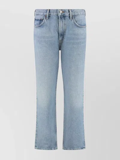 Agolde Faded Wash Straight Leg Jeans