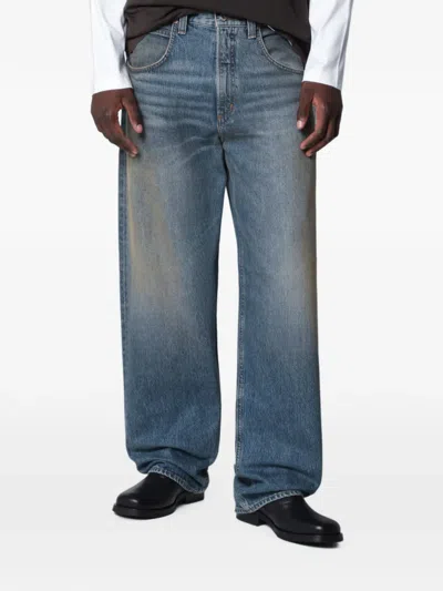 Agolde Fusion Jeans In Washed Indigo Denim In Blue