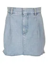 Agolde Becker Mini Skirt In Blue
