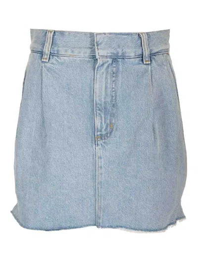 Agolde Falda Semilarga - Azul Claro