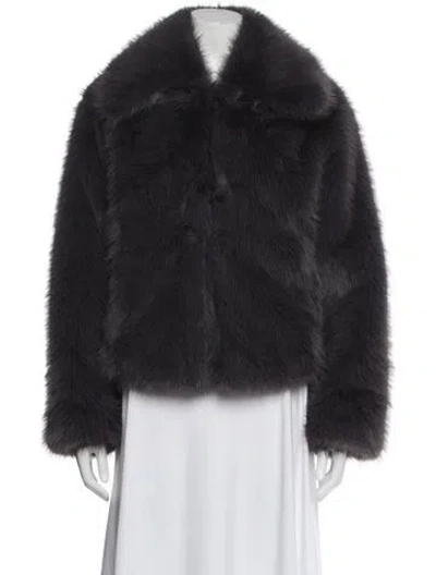 Pre-owned Agolde Faux Fur Jacket W/ Tags In Gray