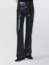 Agolde Kick Boot Recycled Leather-blend Flared Pants In Black