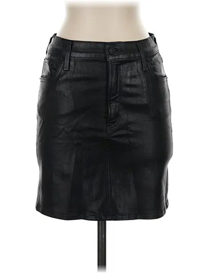 Pre-owned Agolde Faux Leather Skirt In Black