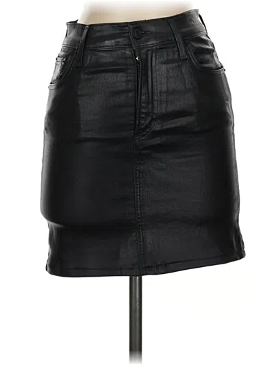 Pre-owned Agolde Faux Leather Skirt In Black