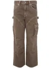 Agolde Feather Maxi Cargo Jeans Clothing In Brown