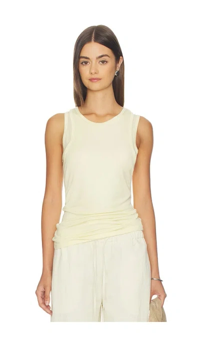 Agolde Finch Tank Top In Yellow