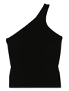 Agolde Fine-ribbed Top In Black