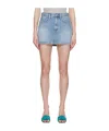Agolde Five Pocket Denim Skirt In Blue