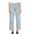 Agolde Five Pocket Denim Trousers In Brown
