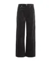 Agolde Five-pocket Denim Trousers In Black